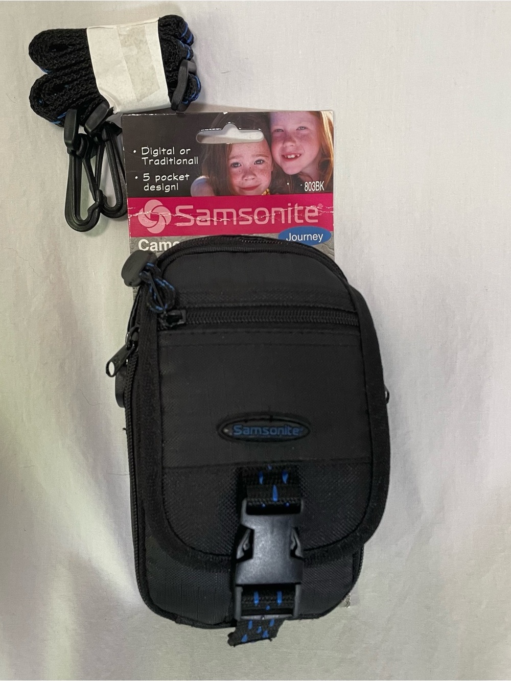 Samsonite 803BK Journey 5-pocket photo bag, black, brand new vintage, travel